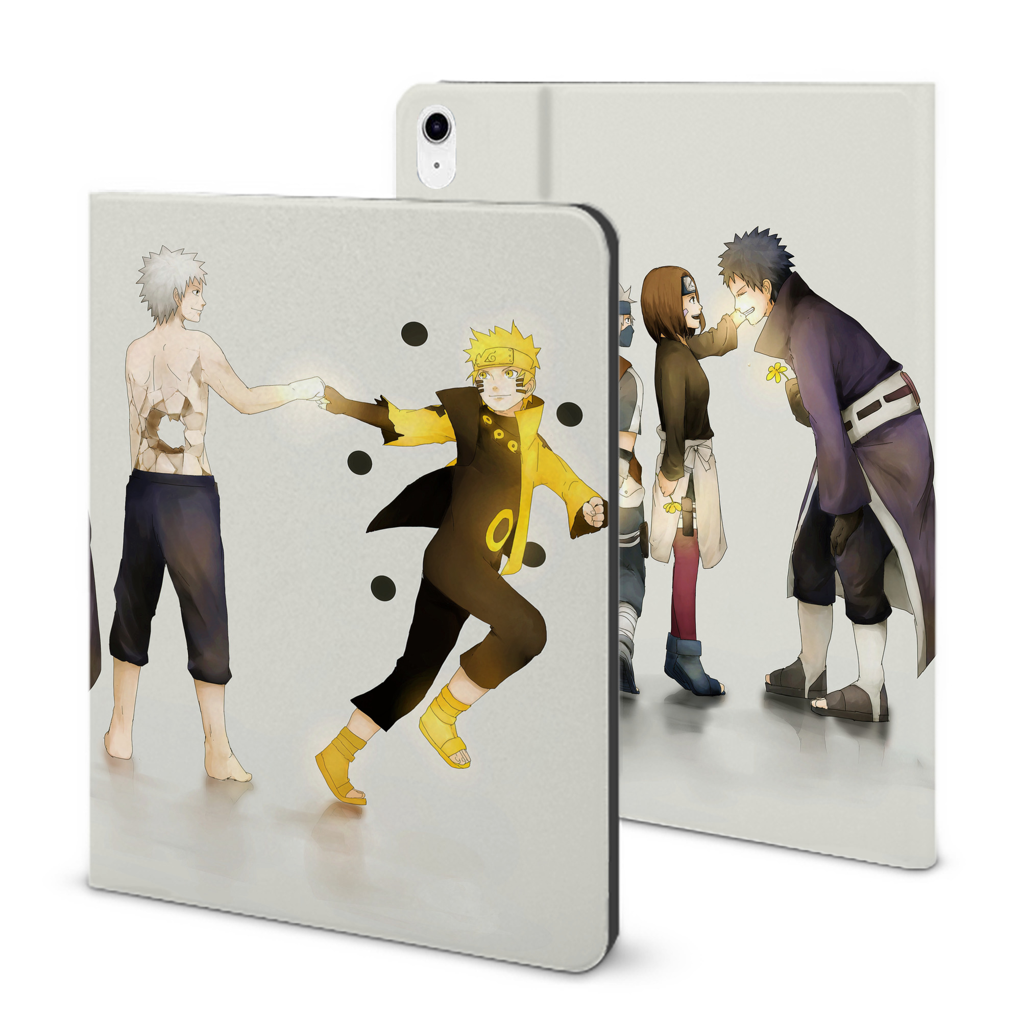 （画像用） NARUTO -ナルト- NARUTO -ナルト- 疾風伝 IPad ケース ブック型 PUレザー TPU 耐衝撃 軽量 薄型 ペン収納なし 全面保護 IPad 各モデル対応